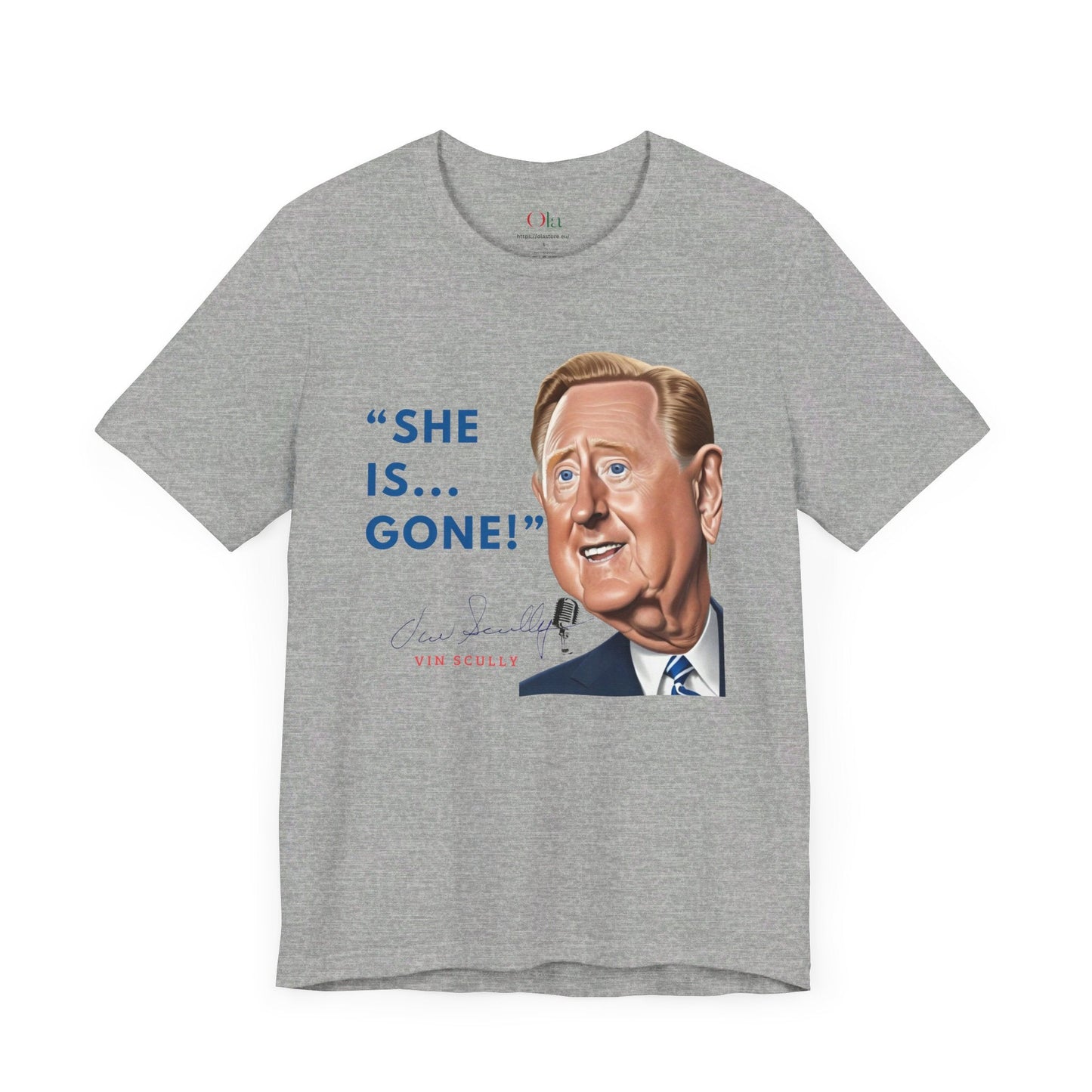 Vin Scully Cartoon T - shirt - Ola