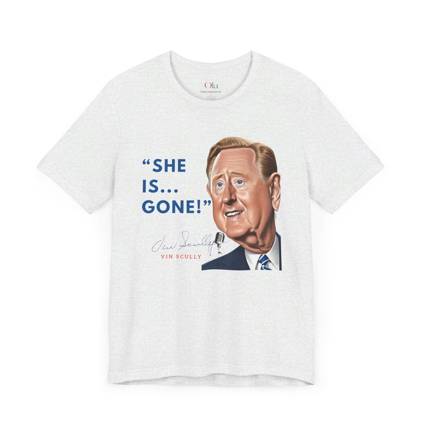 Vin Scully Cartoon T - shirt - Ola