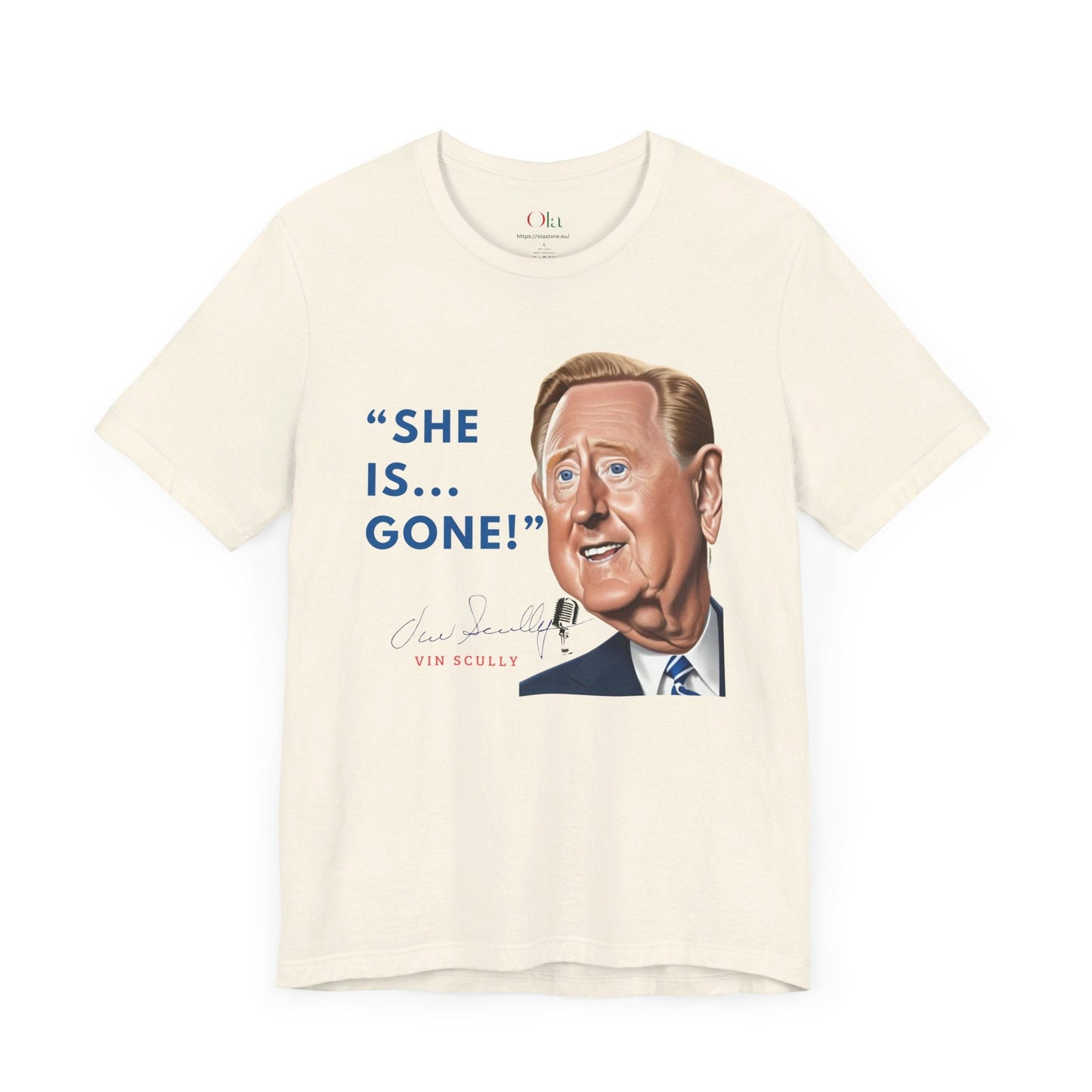 Vin Scully Cartoon T - shirt - Ola