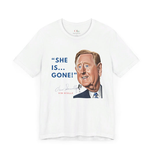 Vin Scully Cartoon T - shirt - Ola