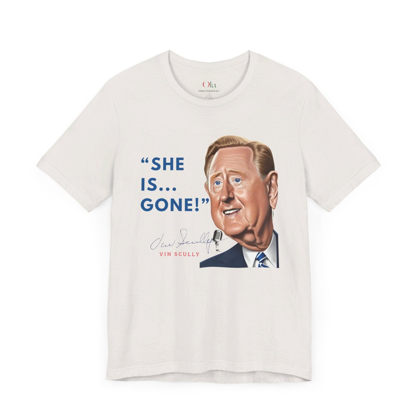 Vin Scully Cartoon T - shirt - Ola