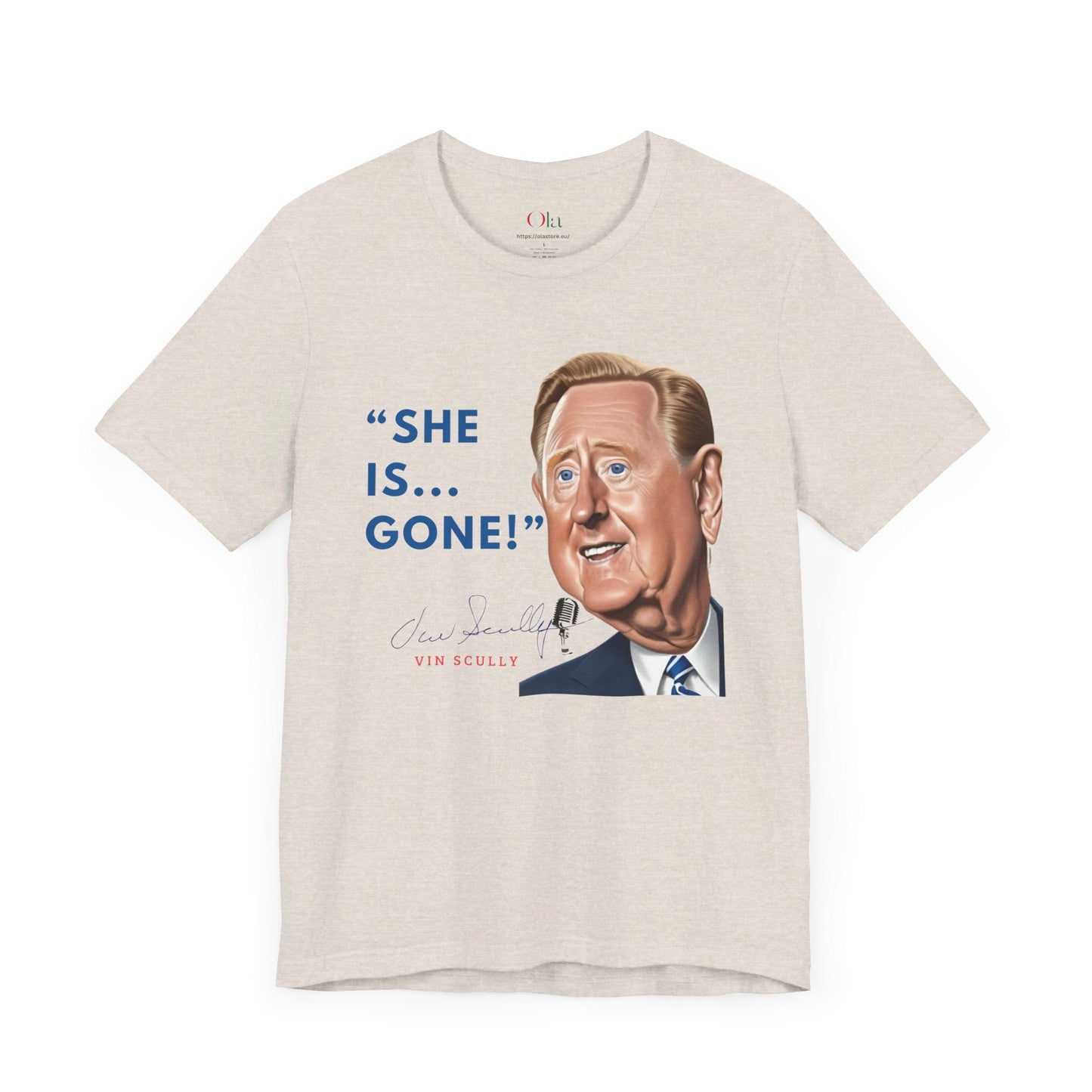 Vin Scully Cartoon T - shirt - Ola