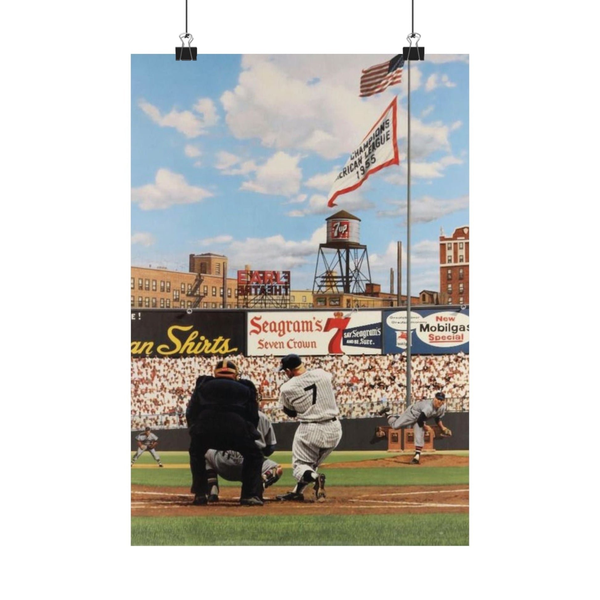 Vintage Baseball Wall Art - Micky Mantle - Ola