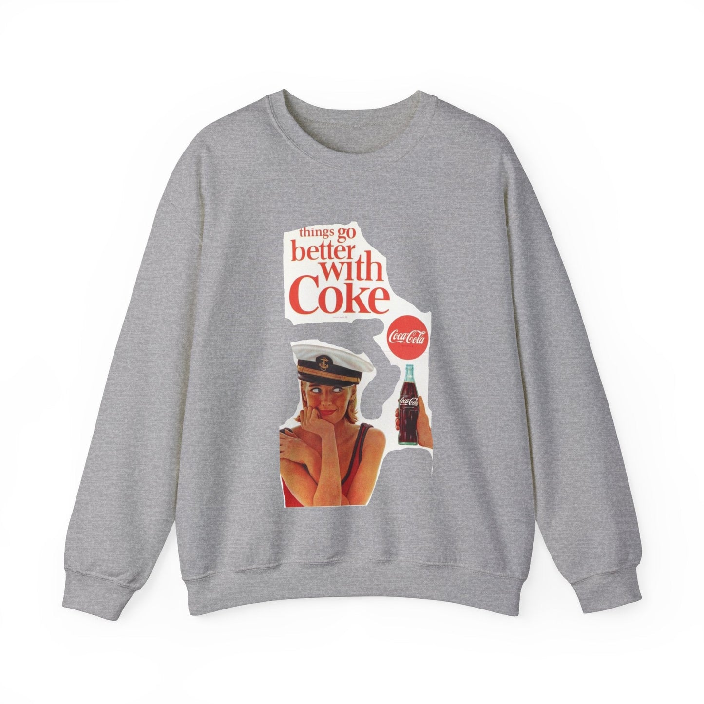 Coke vintage sweater with classic retro design, available at Ola Store.