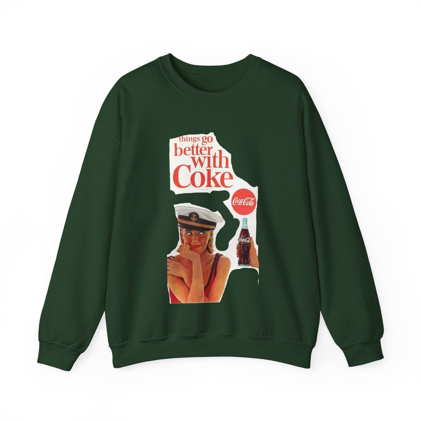 Coke vintage sweater with classic retro design, available at Ola Store.