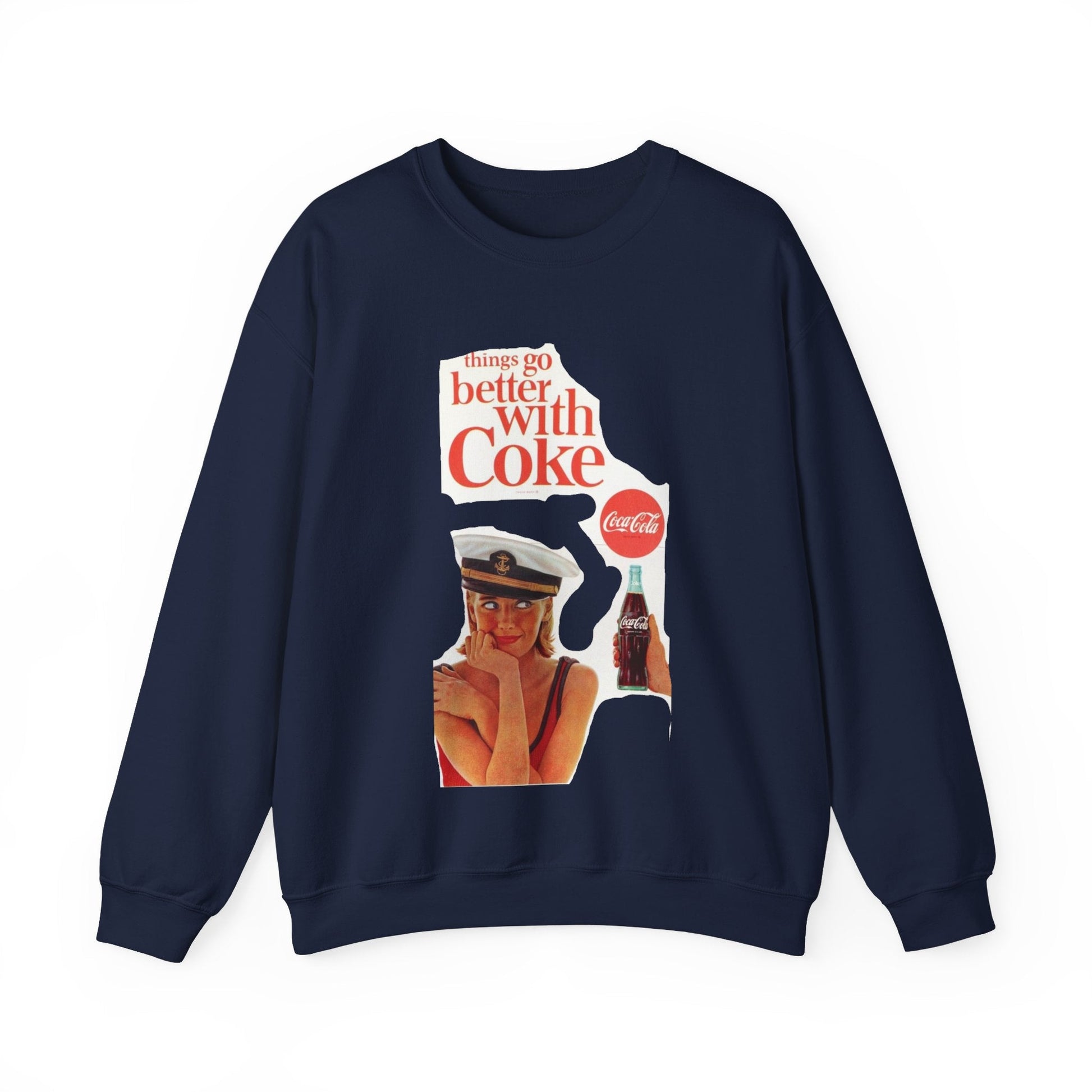 Coke vintage sweater with classic retro design, available at Ola Store.